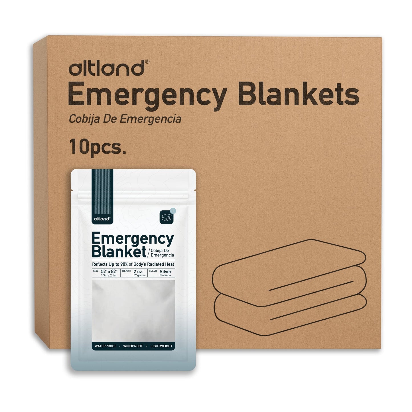 10 Pack of Emergency Blankets-0